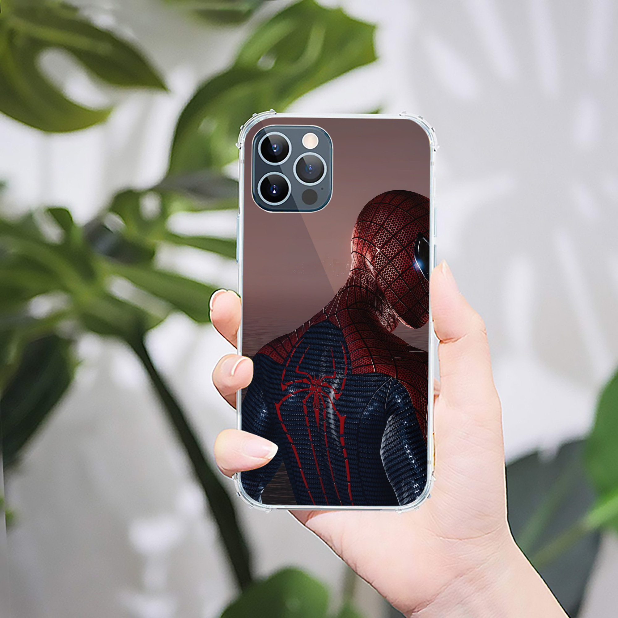 （画像用） Spider Man スパイダーマン 【iPhone 12シリーズ対応】透明スマホケース（クリアソフトケース）